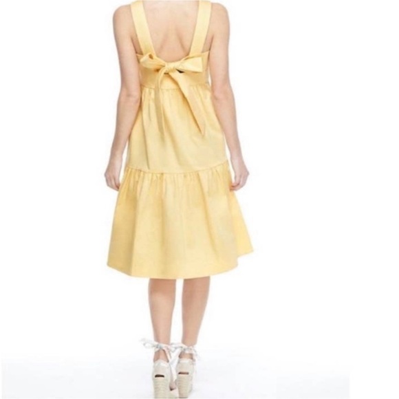 Gal Meets Glam Desiree Dress in Canary Yellow Size 10 Midi Length Sleeveless - Picture 4 of 10